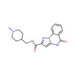 CN1CCC(CNC(=O)c2cc3[nH]c(=O)c4ccccc4n3n2)CC1 ZINC000043071620