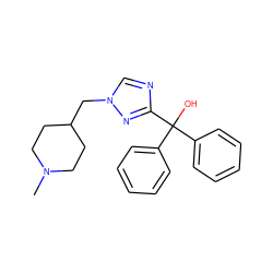 CN1CCC(Cn2cnc(C(O)(c3ccccc3)c3ccccc3)n2)CC1 ZINC000473155037