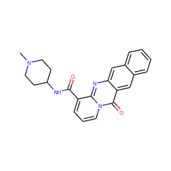 CN1CCC(NC(=O)c2cccn3c(=O)c4cc5ccccc5cc4nc23)CC1 ZINC000169349304