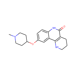 CN1CCC(Oc2ccc3[nH]c(=O)c4c(c3c2)NCCC4)CC1 ZINC000118734798