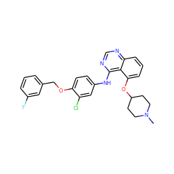 CN1CCC(Oc2cccc3ncnc(Nc4ccc(OCc5cccc(F)c5)c(Cl)c4)c23)CC1 ZINC000028527032