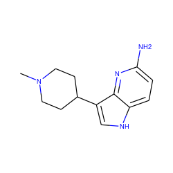 CN1CCC(c2c[nH]c3ccc(N)nc23)CC1 ZINC000013523619