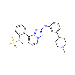 CN1CCC(c2cccc(Nc3nc4c(-c5ccccc5N(C)S(C)(=O)=O)cccn4n3)c2)CC1 ZINC000147018112