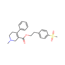 CN1CCC(c2ccccc2)=C(C(=O)OCCc2ccc(S(C)(=O)=O)cc2)C1 ZINC000095597479