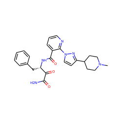 CN1CCC(c2ccn(-c3ncccc3C(=O)N[C@@H](Cc3ccccc3)C(=O)C(N)=O)n2)CC1 ZINC000205369551