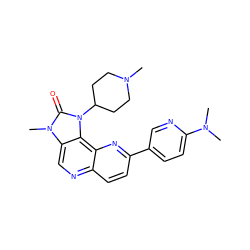 CN1CCC(n2c(=O)n(C)c3cnc4ccc(-c5ccc(N(C)C)nc5)nc4c32)CC1 ZINC000118551856