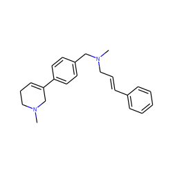 CN1CCC=C(c2ccc(CN(C)C/C=C/c3ccccc3)cc2)C1 ZINC000653801328