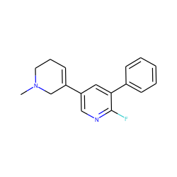 CN1CCC=C(c2cnc(F)c(-c3ccccc3)c2)C1 ZINC001241571610