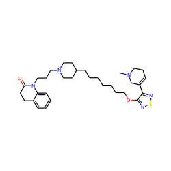 CN1CCC=C(c2nsnc2OCCCCCCCC2CCN(CCCN3C(=O)CCc4ccccc43)CC2)C1 ZINC000299840917