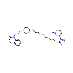 CN1CCC=C(c2nsnc2OCCCCCCCCCC2CCN(CCCN3C(=O)CCc4ccccc43)CC2)C1 ZINC000299837712