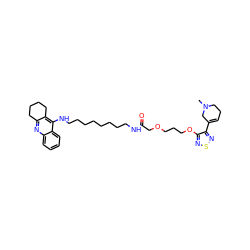 CN1CCC=C(c2nsnc2OCCCOCC(=O)NCCCCCCCCNc2c3c(nc4ccccc24)CCCC3)C1 ZINC000049746651