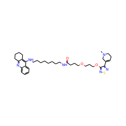 CN1CCC=C(c2nsnc2OCCCOCCCC(=O)NCCCCCCCCNc2c3c(nc4ccccc24)CCCC3)C1 ZINC000049746049