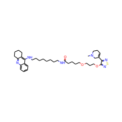 CN1CCC=C(c2nsnc2OCCCOCCCCC(=O)NCCCCCCCCNc2c3c(nc4ccccc24)CCCC3)C1 ZINC000049746758