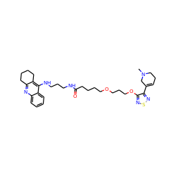 CN1CCC=C(c2nsnc2OCCCOCCCCC(=O)NCCCNc2c3c(nc4ccccc24)CCCC3)C1 ZINC000049745588