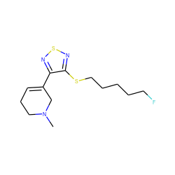 CN1CCC=C(c2nsnc2SCCCCCF)C1 ZINC000013740007