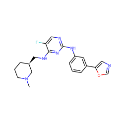 CN1CCC[C@@H](CNc2nc(Nc3cccc(-c4cnco4)c3)ncc2F)C1 ZINC000473136210