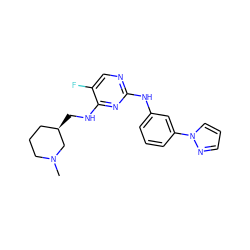 CN1CCC[C@@H](CNc2nc(Nc3cccc(-n4cccn4)c3)ncc2F)C1 ZINC000473135037