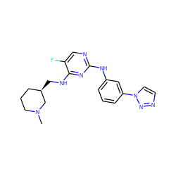 CN1CCC[C@@H](CNc2nc(Nc3cccc(-n4ccnn4)c3)ncc2F)C1 ZINC000473135648