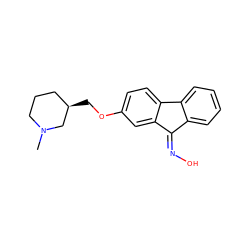 CN1CCC[C@@H](COc2ccc3c(c2)/C(=N/O)c2ccccc2-3)C1 ZINC000026579033