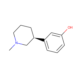 CN1CCC[C@@H](c2cccc(O)c2)C1 ZINC000013651749