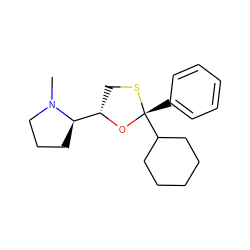 CN1CCC[C@@H]1[C@@H]1CS[C@](c2ccccc2)(C2CCCCC2)O1 ZINC000035273585