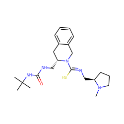 CN1CCC[C@@H]1C/N=C(\S)N1Cc2ccccc2C[C@H]1CNC(=O)NC(C)(C)C ZINC000013489669