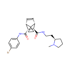 CN1CCC[C@@H]1CCNC(=O)[C@H]1[C@H](C(=O)Nc2ccc(Br)cc2)[C@@H]2C=C[C@H]1C21CC1 ZINC000168562529
