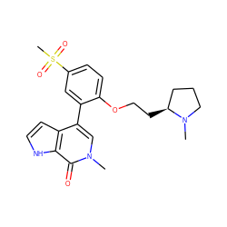 CN1CCC[C@@H]1CCOc1ccc(S(C)(=O)=O)cc1-c1cn(C)c(=O)c2[nH]ccc12 ZINC000146406763