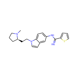 CN1CCC[C@@H]1CCn1ccc2cc(NC(=N)c3cccs3)ccc21 ZINC000072105088