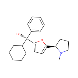 CN1CCC[C@@H]1c1ccc([C@](O)(c2ccccc2)C2CCCCC2)o1 ZINC000045261035