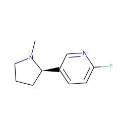 CN1CCC[C@@H]1c1ccc(F)nc1 ZINC000013444109