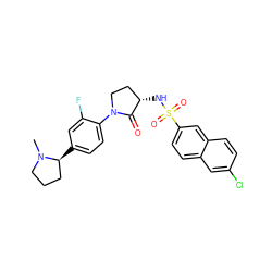 CN1CCC[C@@H]1c1ccc(N2CC[C@H](NS(=O)(=O)c3ccc4cc(Cl)ccc4c3)C2=O)c(F)c1 ZINC000066078617