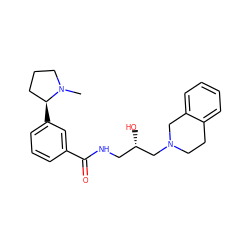 CN1CCC[C@@H]1c1cccc(C(=O)NC[C@H](O)CN2CCc3ccccc3C2)c1 ZINC000217041629