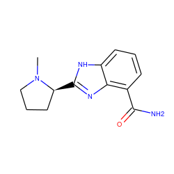 CN1CCC[C@@H]1c1nc2c(C(N)=O)cccc2[nH]1 ZINC000040379204
