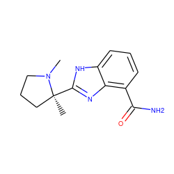 CN1CCC[C@]1(C)c1nc2c(C(N)=O)cccc2[nH]1 ZINC000040973592