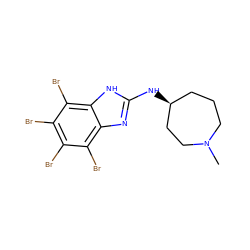 CN1CCC[C@H](Nc2nc3c(Br)c(Br)c(Br)c(Br)c3[nH]2)CC1 ZINC000143506839