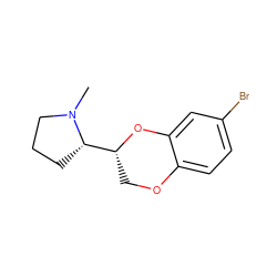 CN1CCC[C@H]1[C@H]1COc2ccc(Br)cc2O1 ZINC000073158197