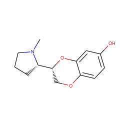 CN1CCC[C@H]1[C@H]1COc2ccc(O)cc2O1 ZINC000073159664