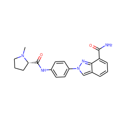 CN1CCC[C@H]1C(=O)Nc1ccc(-n2cc3cccc(C(N)=O)c3n2)cc1 ZINC000045366423