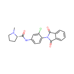 CN1CCC[C@H]1C(=O)Nc1ccc(N2C(=O)c3ccccc3C2=O)c(Cl)c1 ZINC000653691123