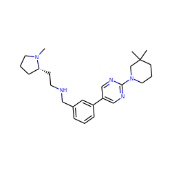 CN1CCC[C@H]1CCNCc1cccc(-c2cnc(N3CCCC(C)(C)C3)nc2)c1 ZINC000045324632