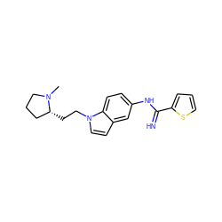 CN1CCC[C@H]1CCn1ccc2cc(NC(=N)c3cccs3)ccc21 ZINC000072105057