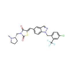 CN1CCC[C@H]1CN1C(=O)S/C(=C\c2ccc3c(cnn3Cc3ccc(Cl)cc3C(F)(F)F)c2)C1=O ZINC000116866470