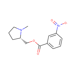 CN1CCC[C@H]1COC(=O)c1cccc([N+](=O)[O-])c1 ZINC000096269684