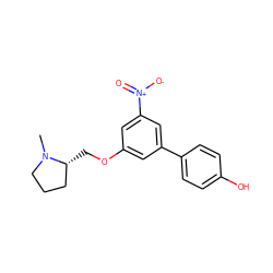 CN1CCC[C@H]1COc1cc(-c2ccc(O)cc2)cc([N+](=O)[O-])c1 ZINC001772606275