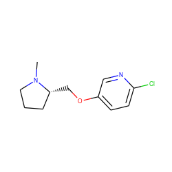 CN1CCC[C@H]1COc1ccc(Cl)nc1 ZINC000026509298