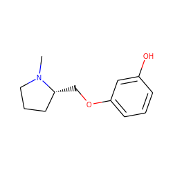 CN1CCC[C@H]1COc1cccc(O)c1 ZINC000259461791