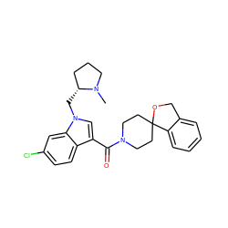 CN1CCC[C@H]1Cn1cc(C(=O)N2CCC3(CC2)OCc2ccccc23)c2ccc(Cl)cc21 ZINC000043151868