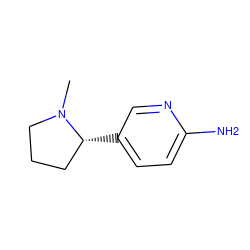 CN1CCC[C@H]1c1ccc(N)nc1 ZINC000000251181