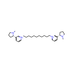 CN1CCC[C@H]1c1ccc[n+](CCCCCCCCCCC[n+]2cccc([C@@H]3CCCN3C)c2)c1 ZINC000013859944